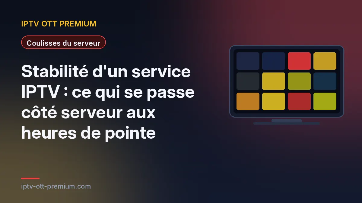Salle de serveurs illustrant la stabilité d'un service IPTV aux heures de pointe