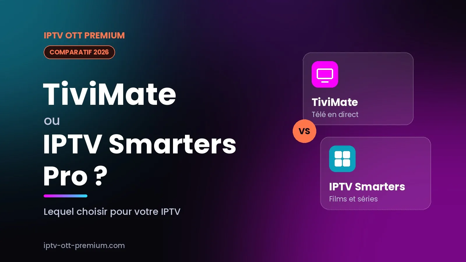 TiviMate ou IPTV Smarters Pro : quelle application IPTV choisir